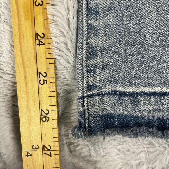 Vintage America Blues Jeans Women 6/28 Slim Straight Embroidered Distressed Boho - Picture 10 of 11